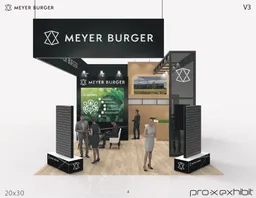 20x30 Péninsule booth design by Pro-X Exhibits